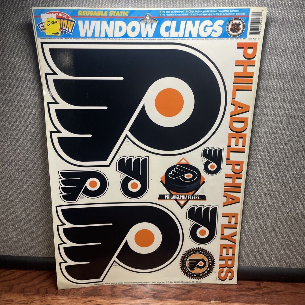Vintage Color Clings NHL Philadelphia Flyers